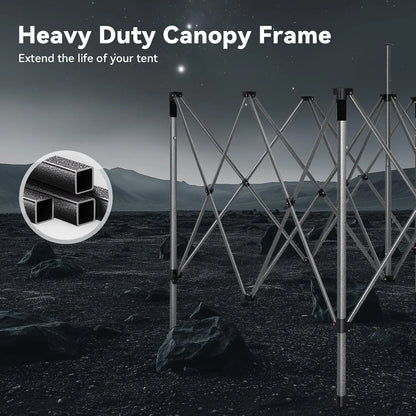 10x15 Pop up Canopy Tent Heavy Duty Gazebo with 4 Sidewalls,UPF 50+ All Weather Waterproof Commercial Outdoor Wedding Party Tent