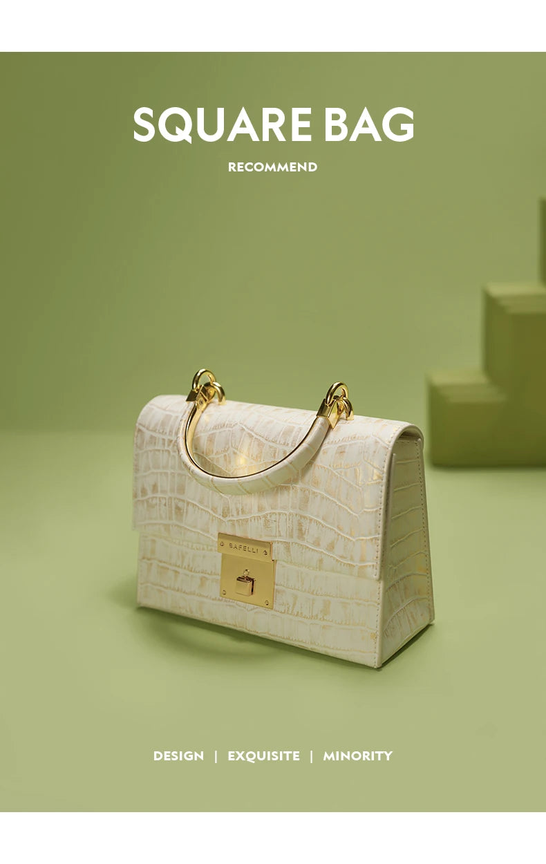BAFELLI WOMEN'S BAG NEW FASHION LADY STYLE ELEGANT FEMALE HANDBAG K GOLD GENUINE LEATHER SHOULDER LUXURY BRAND PURSE 2026