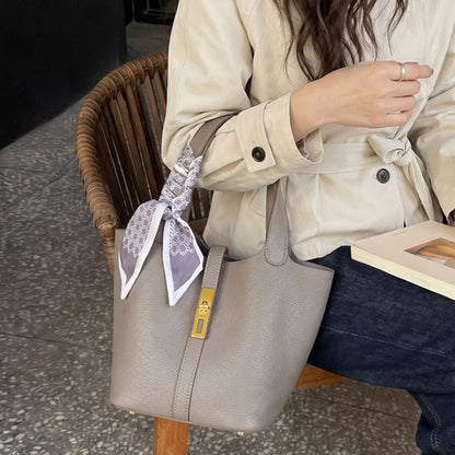 Women's Genuine Leather Handbags Bucket Bag Fashion Tote Small to Big Luxury Quality Designer Lady's Hand Bags