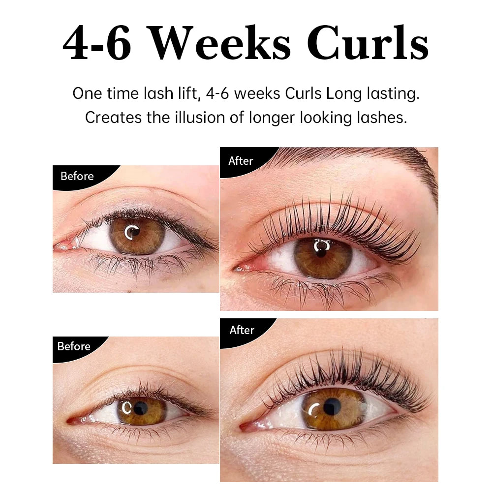 Gollee Lash and Brow Curling Perm Kit Natural Eyelash Lifting Perm Treatment Makeup Long Lasting 4-6 Weeks For Lash Curler Perm