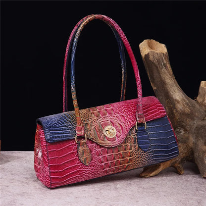 XMESSUN New Crocodile Pattern Handbag Bags for Women 2026 Fashion Designer Luxury Vintage Lady PU Leather Shoulder Crossbody Bag