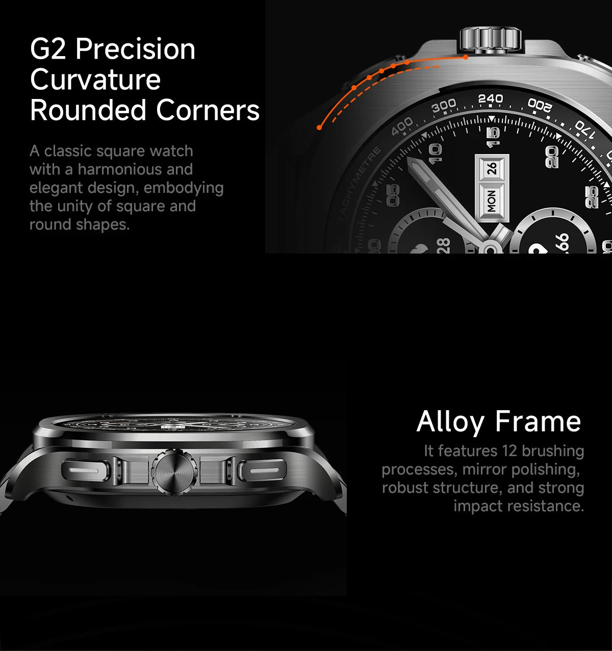 Aolon Cube Smart Watch 1.43" AMOLED Screen Bluetooth WhatsApp Call AGPS 1ATM  Heart Rate Monitor Outdoor Sport Fitness Tracker