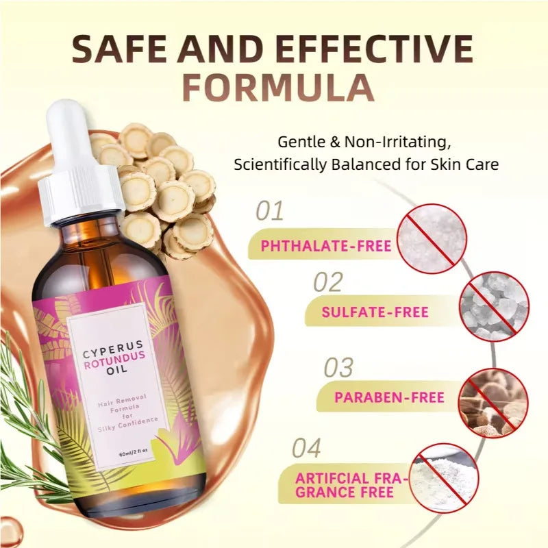 Natural Hair Inhibitor Oil – Gentle Formula For Underarm Leg & Arm Hair Slows Regrowth Leaves Silky Smooth Skin – Great Results