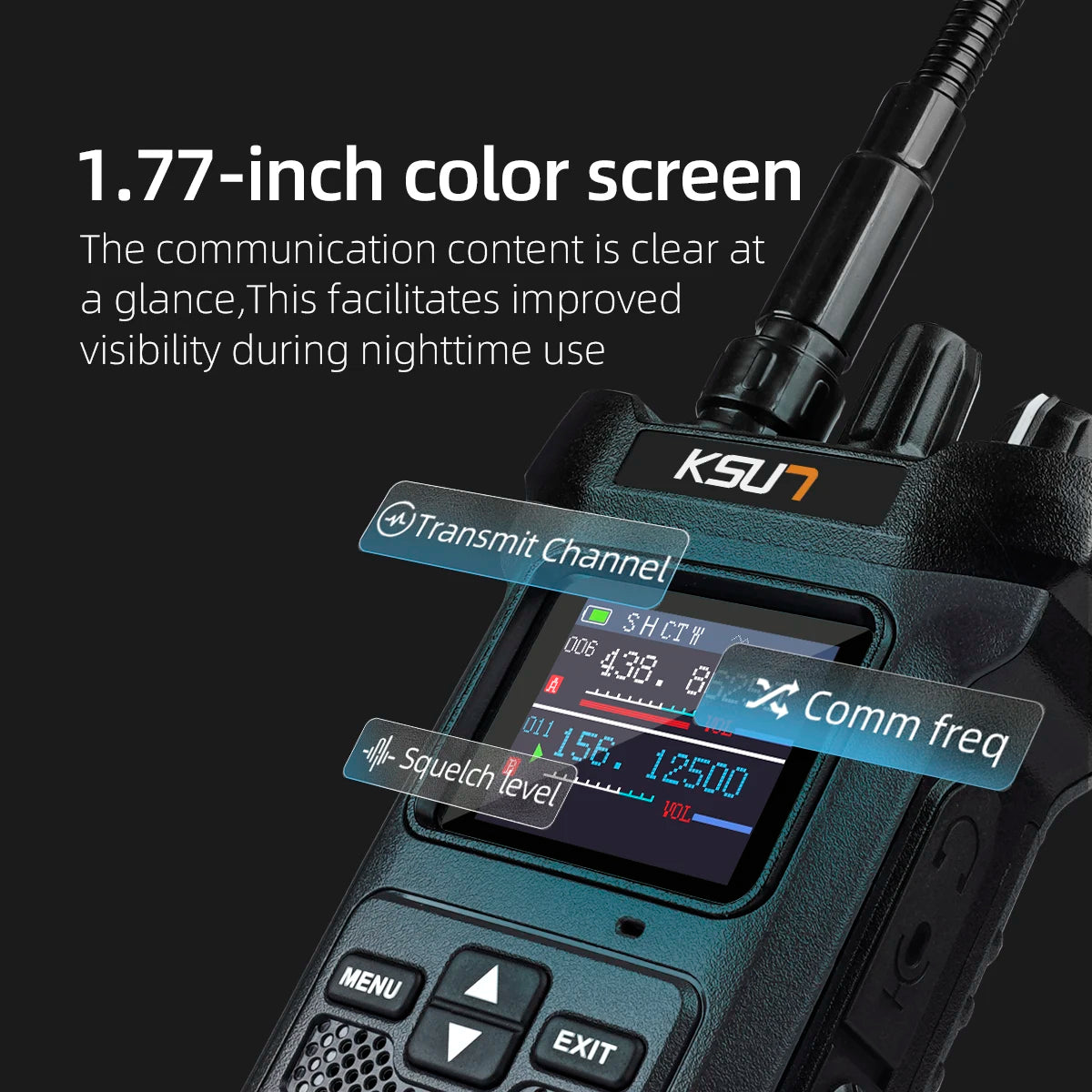 KSUN UV119 Walkie Talkie Long Range High Power 20W Portable Profesional Two Way Radios Communication Transceiver for Hunting