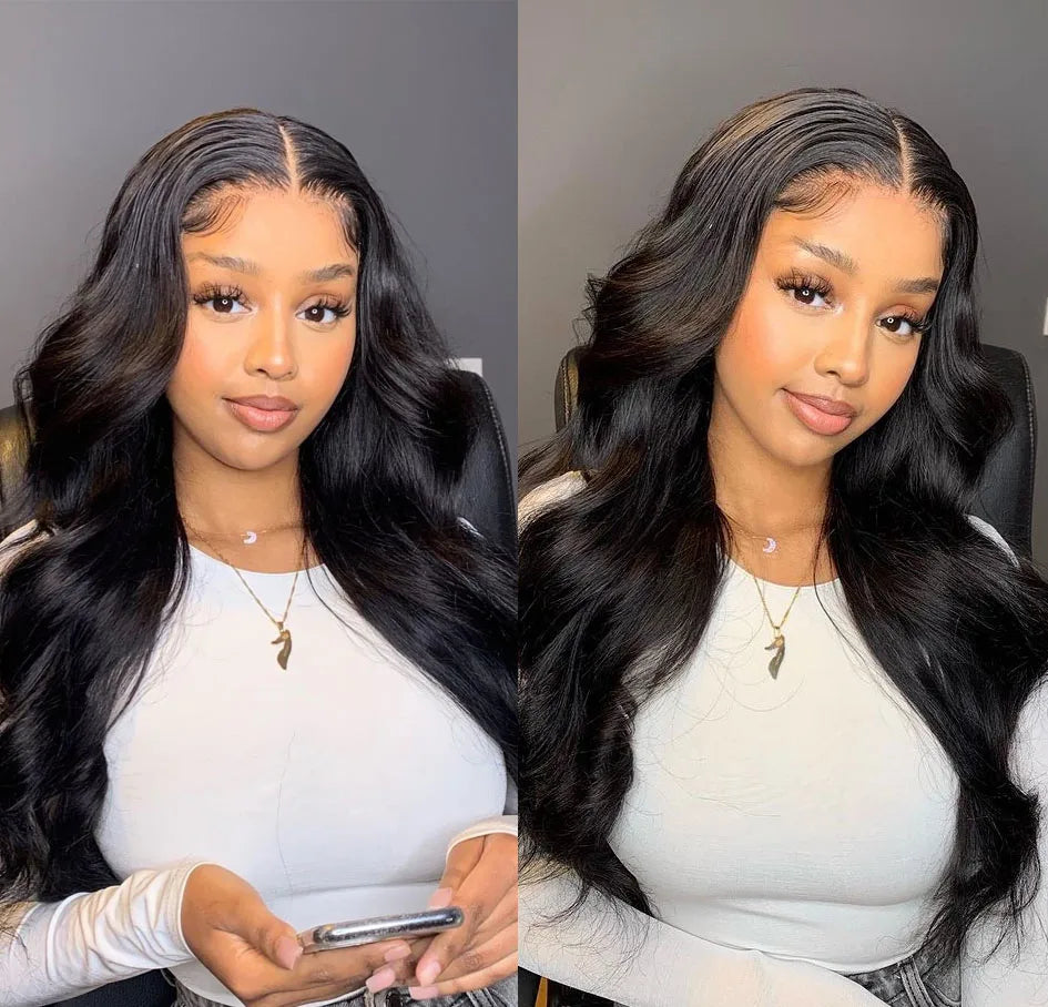 32in Skinlike Real 13x6 HD Lace Front Human Hair Wigs Body Wave HD Transparent 5x5 HD Lace Closure Wigs For Women Pre Plucked