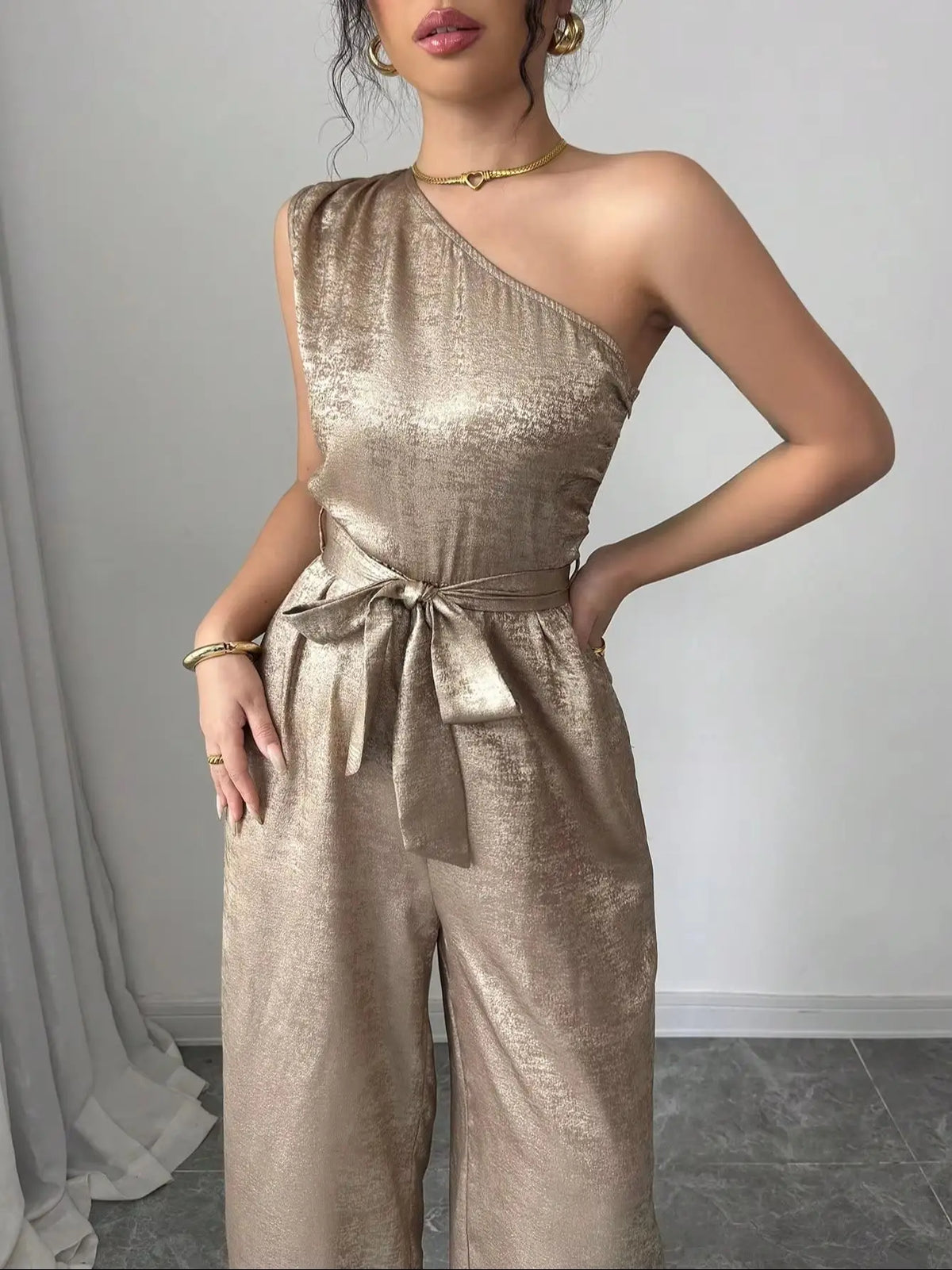 Women High Waist White Halter Neck Zip Front Wide Leg Jumpsuit, Elegant Sleeveless Casual Party Vacation Romper