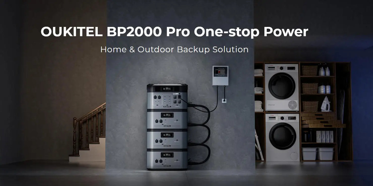 OUKITEL BP2000 PRO Portable Power Station 3300W Solar Generator 2048Wh Lifepo4 Battery Home Backup Outdoor Camping Mobile power