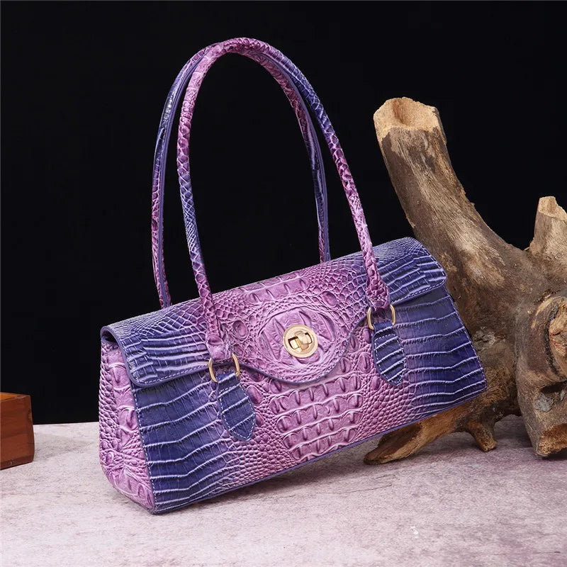 XMESSUN New Crocodile Pattern Handbag Bags for Women 2026 Fashion Designer Luxury Vintage Lady PU Leather Shoulder Crossbody Bag