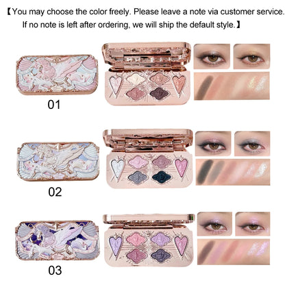 Flower Knows Knight Unicorn Makeup Set Eyeshadow Blush Lipstick Loose Powder Long Lasting Fantasy Princess Beauty Kit Cosmetics