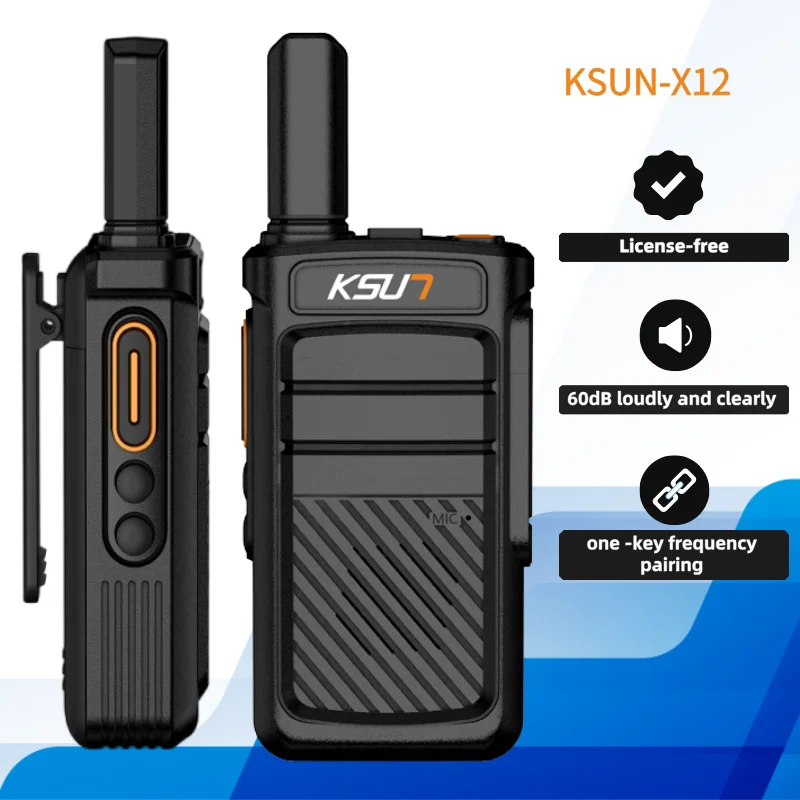 License Free Walkie Talkie 2 Pcs Wireless Copy Portable Radio Station UHF Type-C Charging Two Way Radio for Hotel Restaurant X12