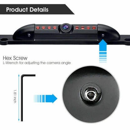 HD Backup Camera License Plate Metal Frame Rear View Parking Camera CMOS LED Night Vision For Car Truck SUV