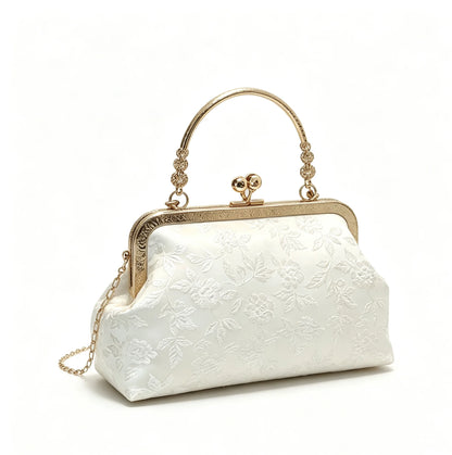 Fashion Clip Top Handbag For Women, Elegant Tote Bag For Party, Shopping, Random Pattern