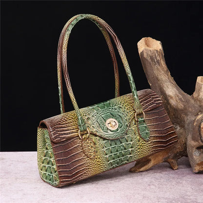 XMESSUN New Crocodile Pattern Handbag Bags for Women 2026 Fashion Designer Luxury Vintage Lady PU Leather Shoulder Crossbody Bag