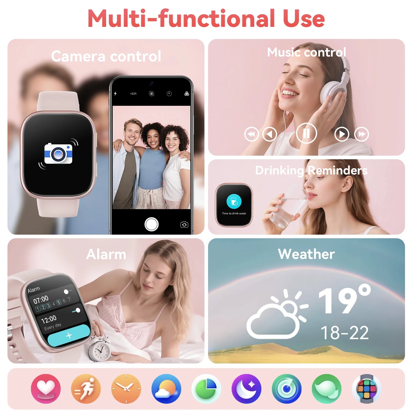 2026 Smart Watch Men 1.83" HD Screen Bluetooth Call 100+ Sports Modes Heart Rate Monitor Waterproof Fitness Tracker Smartwatch For Android iOS