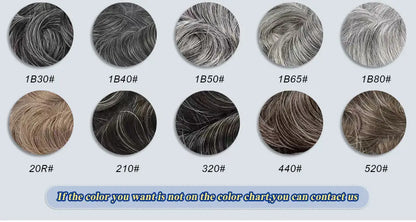 Full Lace Hair System Men Wig With Realistic Hairline Toupee For Men Breathable Male Hair Prosthesis 100% Human Hair Wig For Man