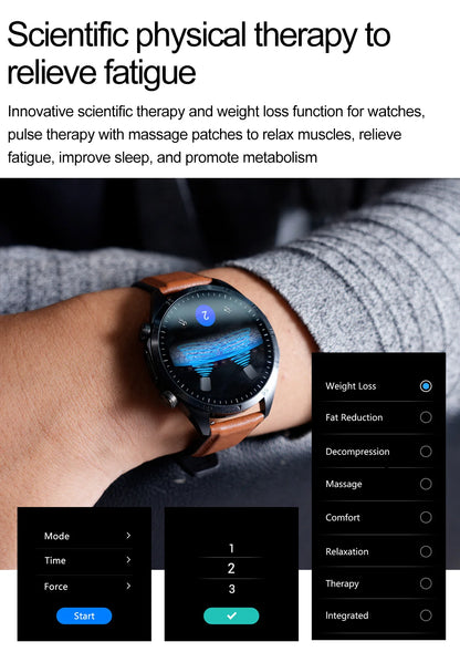 2026 New Medical Grade ECG Smart Watch Laser Treatment Accurate Measurement Blood Lipid Blood Oxygen BMI Sport Health Smartwatch
