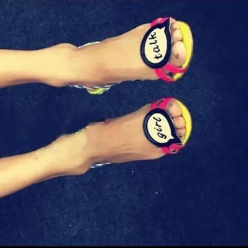 Women Slingback Sandal String Beading Heel Yellow Pink Printed Leather Gladiator Pearl Heels Patchwork Celebrating Summer Shoes