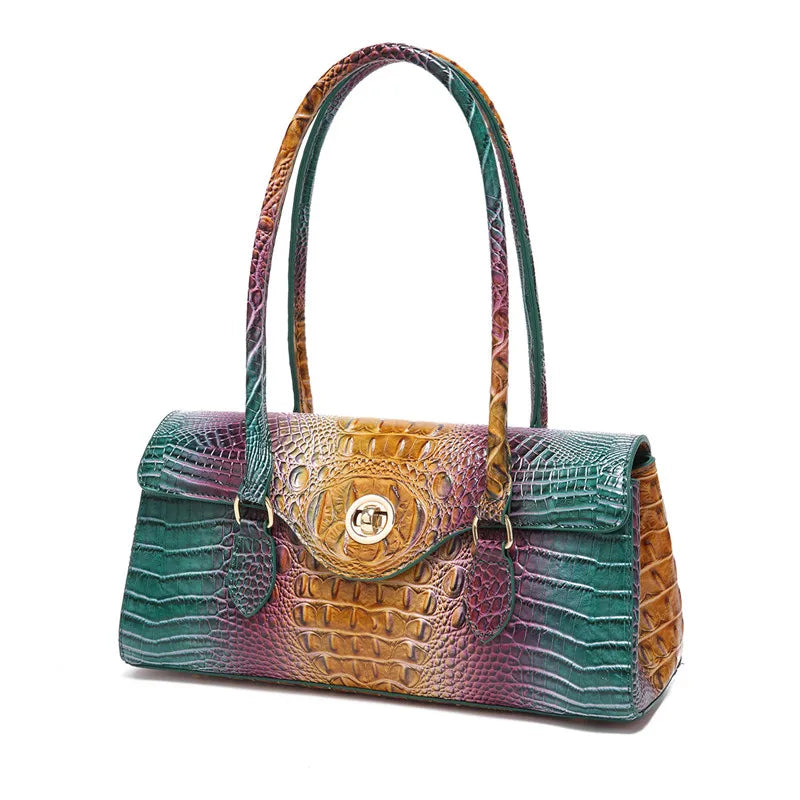 XMESSUN New Crocodile Pattern Handbag Bags for Women 2026 Fashion Designer Luxury Vintage Lady PU Leather Shoulder Crossbody Bag