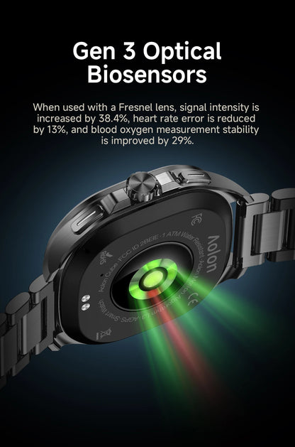 Aolon Cube Smart Watch 1.43" AMOLED Screen Bluetooth WhatsApp Call AGPS 1ATM  Heart Rate Monitor Outdoor Sport Fitness Tracker