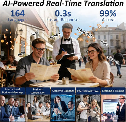 2026 New 3600mAh Large Capacity Smart Glasses 800W Pixel Anti-shake Camera 120+Language Translation Video Recording Call Glasses