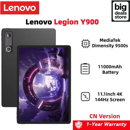 New Lenovo Legion Y900 MediaTek Dimensity 9500s 11.1" 4K 144Hz Display Wifi 11000mAh Battery Android Tab