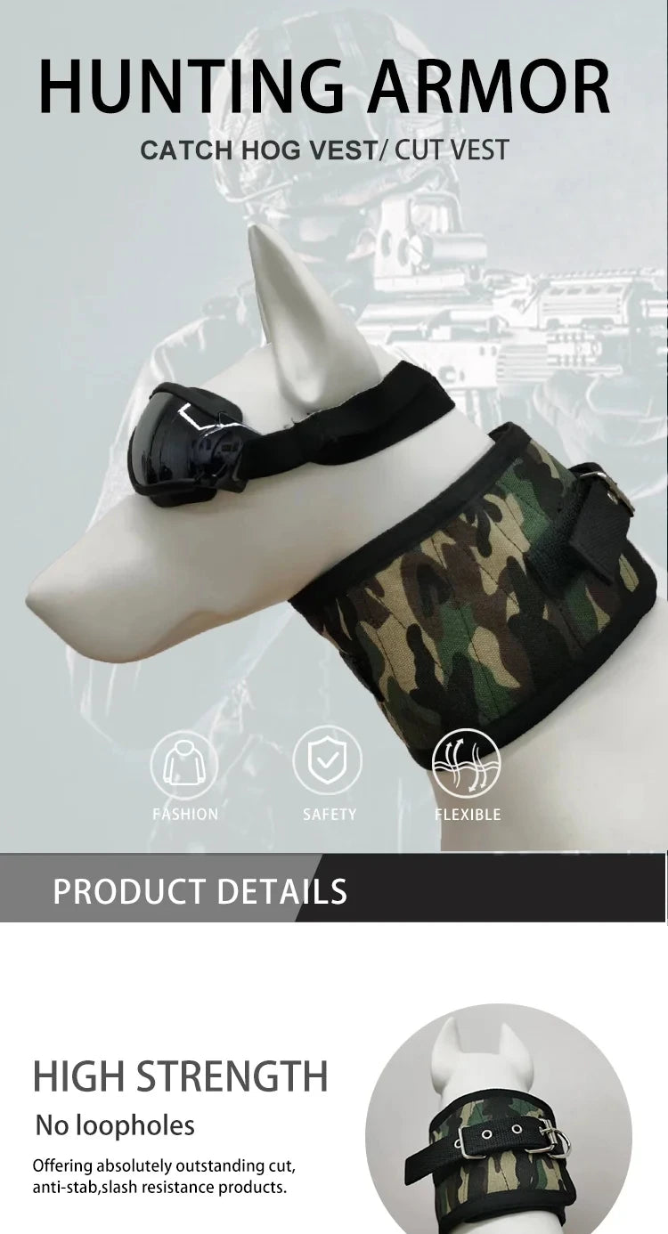 JANPET Hunting Dog Neck Protector – Durable Bite-Resistant Protective Gear for Dogs – Soft and Comfortable Neck Armor
