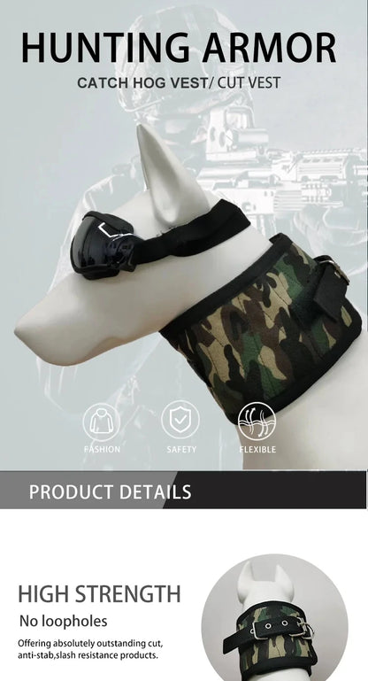 JANPET Hunting Dog Neck Protector – Durable Bite-Resistant Protective Gear for Dogs – Soft and Comfortable Neck Armor