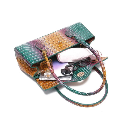 XMESSUN New Crocodile Pattern Handbag Bags for Women 2026 Fashion Designer Luxury Vintage Lady PU Leather Shoulder Crossbody Bag
