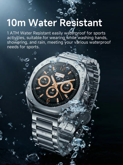 Aolon Cube Smart Watch 1.43" AMOLED Screen Bluetooth WhatsApp Call AGPS 1ATM  Heart Rate Monitor Outdoor Sport Fitness Tracker
