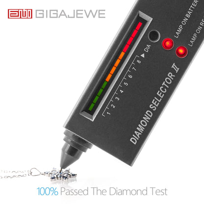 GIGAJEWE 1ct Green Blue Moissanite 18K White Gold Plated Silver Snowflake Necklace 2022 Christmas Limited Edition Gift