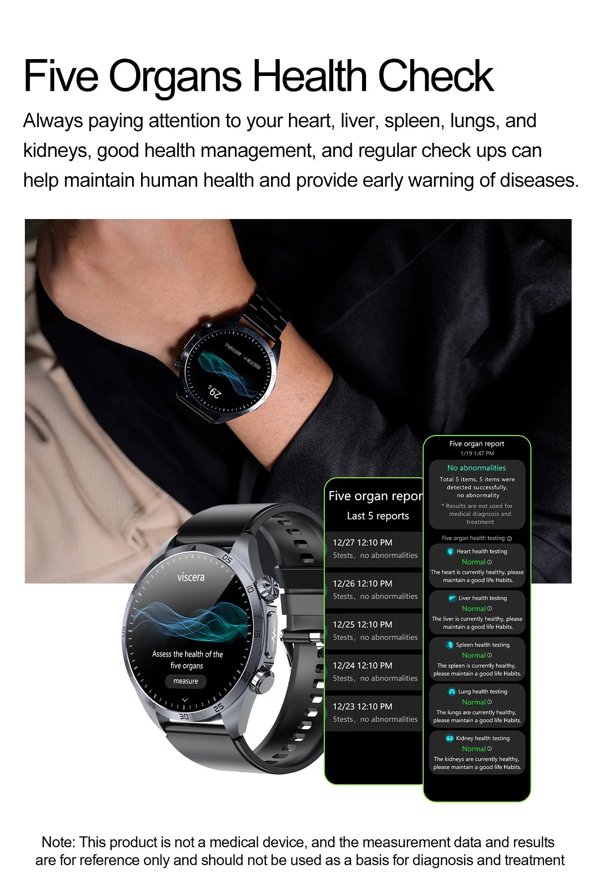 2026 New Medical Grade ECG Smart Watch Laser Treatment Accurate Measurement Blood Lipid Blood Oxygen BMI Sport Health Smartwatch