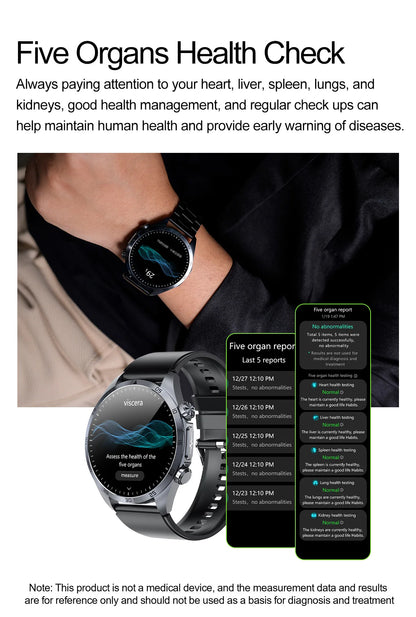 2026 New Medical Grade ECG Smart Watch Laser Treatment Accurate Measurement Blood Lipid Blood Oxygen BMI Sport Health Smartwatch
