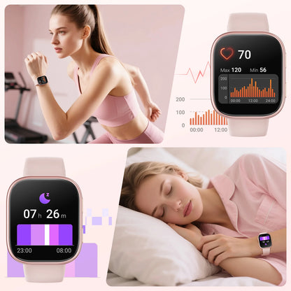 2026 Smart Watch Men 1.83" HD Screen Bluetooth Call 100+ Sports Modes Heart Rate Monitor Waterproof Fitness Tracker Smartwatch For Android iOS