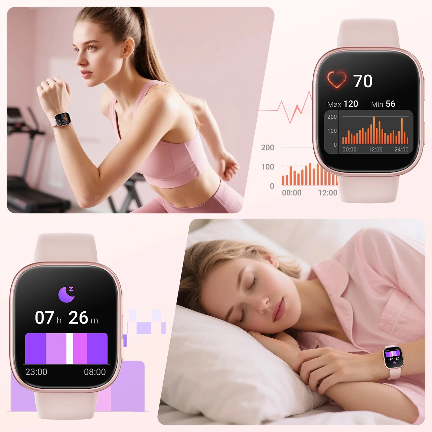 2026 Smart Watch Men 1.83" HD Screen Bluetooth Call 100+ Sports Modes Heart Rate Monitor Waterproof Fitness Tracker Smartwatch For Android iOS