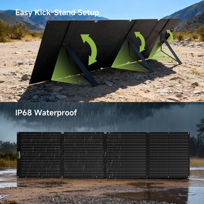 ALLPOWERS R600 Power station 299Wh 600W Solar Generator (Recharge from 0-100% in 1 Hour) & SP033 200W Solar panel for Camping RV