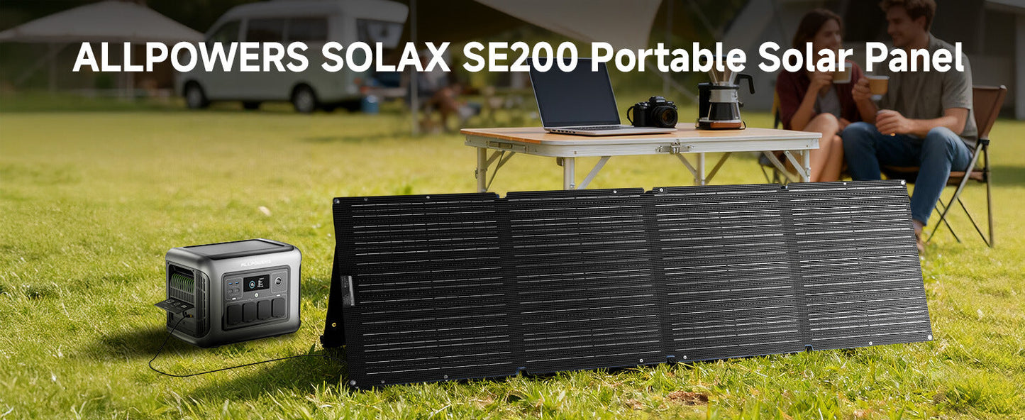 ALLPOWERS S2000 PRO Solar Generator 2400W Power Station & SP027 100W / SP033 200W Folable Solar Panels solar Charger for Camping