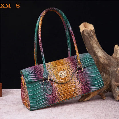 XMESSUN New Crocodile Pattern Handbag Bags for Women 2026 Fashion Designer Luxury Vintage Lady PU Leather Shoulder Crossbody Bag