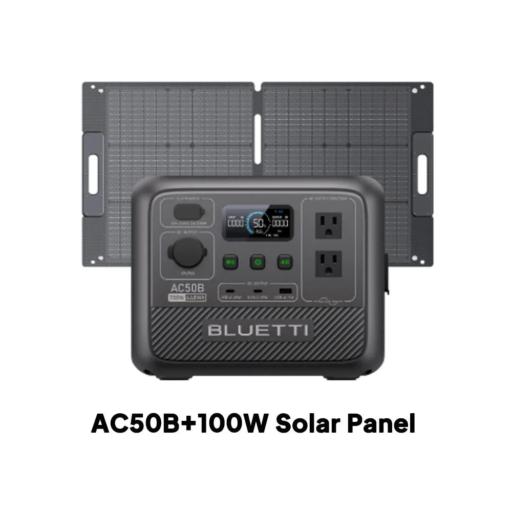 BLUETTI AC50B Portable Power Station | 700W 448Wh Solar Generator Lightweight for Outdoor Camping RV Travel Home Backup Emergenc