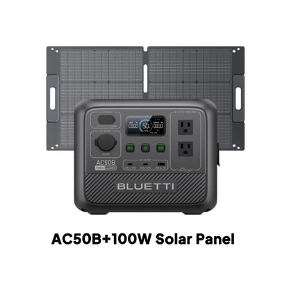 BLUETTI AC50B Portable Power Station | 700W 448Wh Solar Generator Lightweight for Outdoor Camping RV Travel Home Backup Emergenc