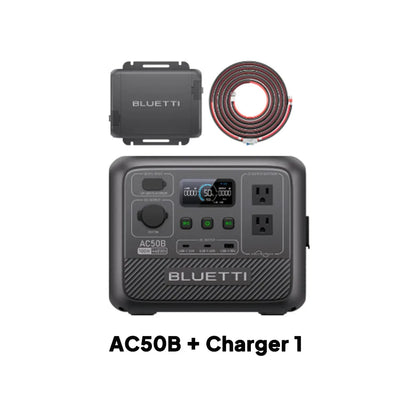 BLUETTI AC50B Portable Power Station | 700W 448Wh Solar Generator Lightweight for Outdoor Camping RV Travel Home Backup Emergenc