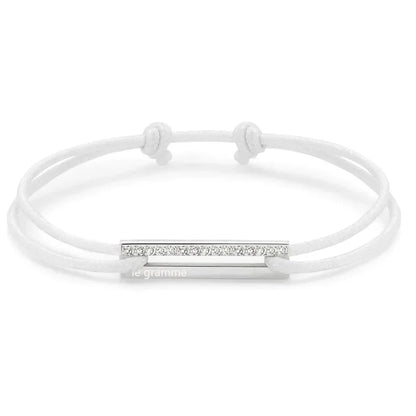 1.7g diamond-encrusted bracelet with adjustable braided cord  French luxury couple jewelry wholesale Daily wear