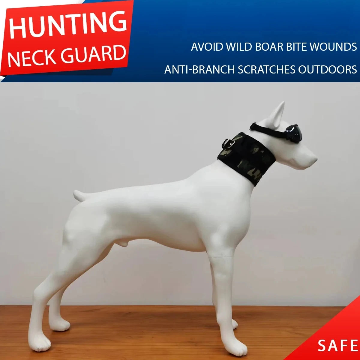 JANPET Hunting Dog Neck Protector – Durable Bite-Resistant Protective Gear for Dogs – Soft and Comfortable Neck Armor