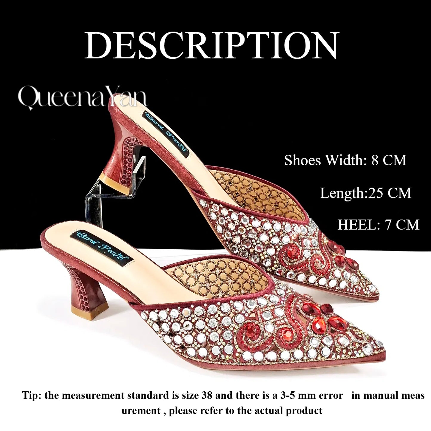 QUEENA YAN Luxury Pink Rhinestone Party Shoes and Clutch for Women- Elegant Crystal Heels with Matching Evening Bag