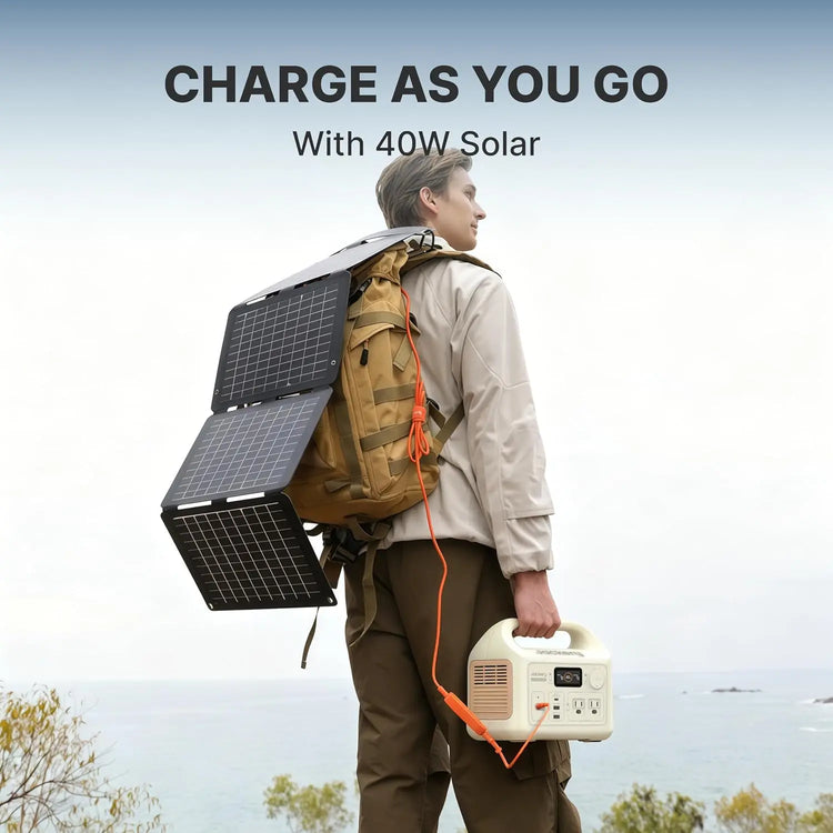 Jackery Portable Power Station E300New Sand Gold, 287Wh LiFePO4 Battery Solar Generator for Outdoor Camping and Emergencies