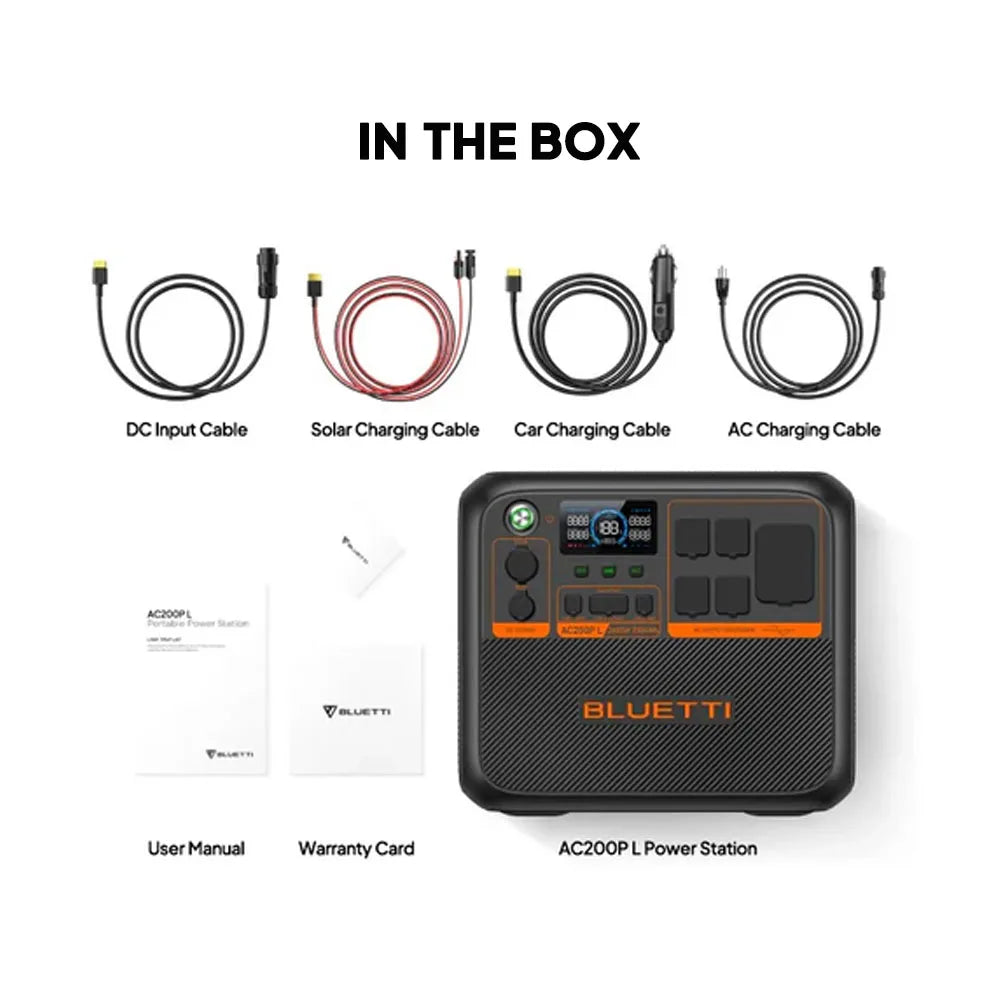 BLUETTI AC200PL Portable Power Station | 2400W 2304Wh Solar Generator  for Home Outdoor Backup Power Supply