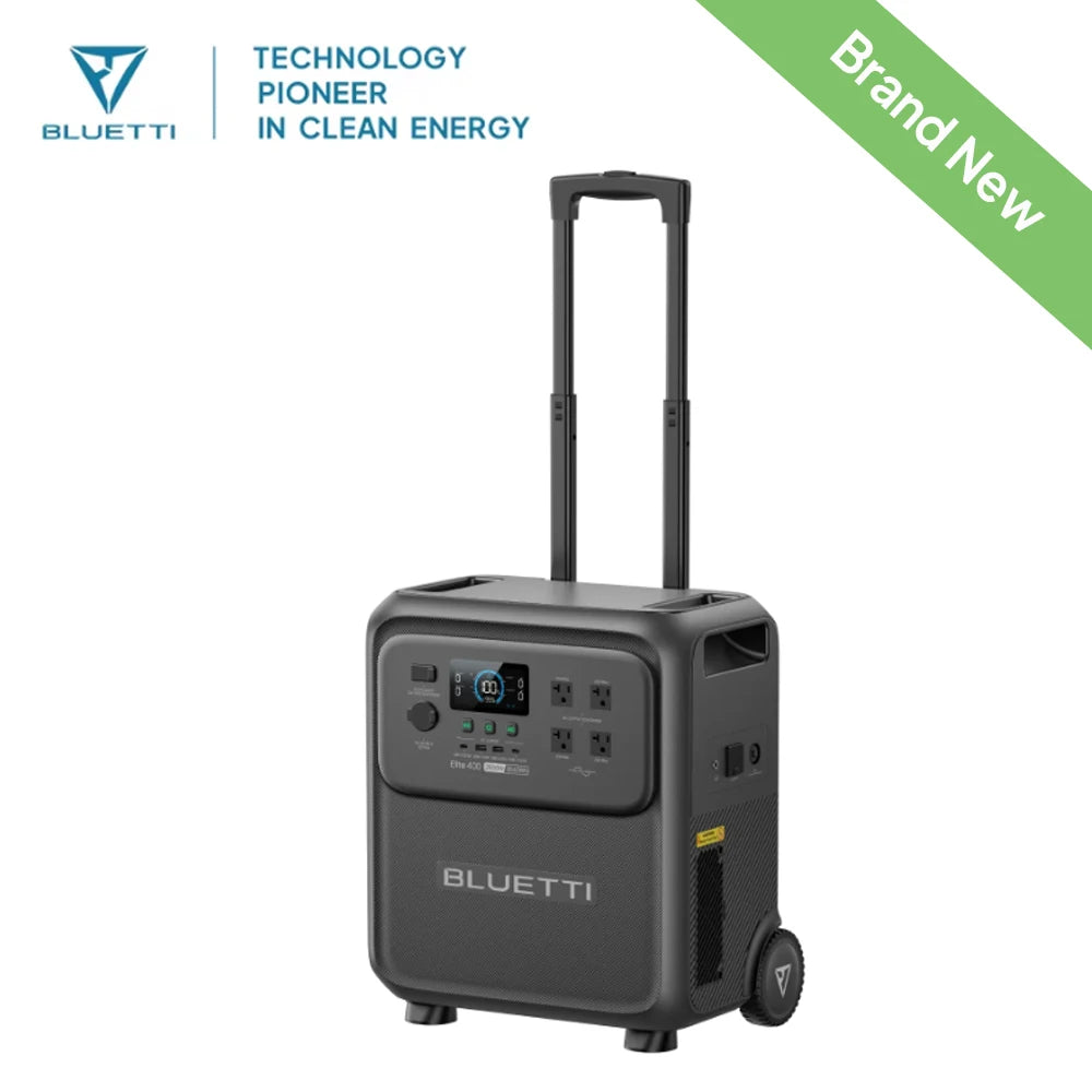 BLUETTI Elite 400 3840Wh Solar Generator with 200W/350W Solar Panels Kit High Capacity Portable Power Station for Home Backup