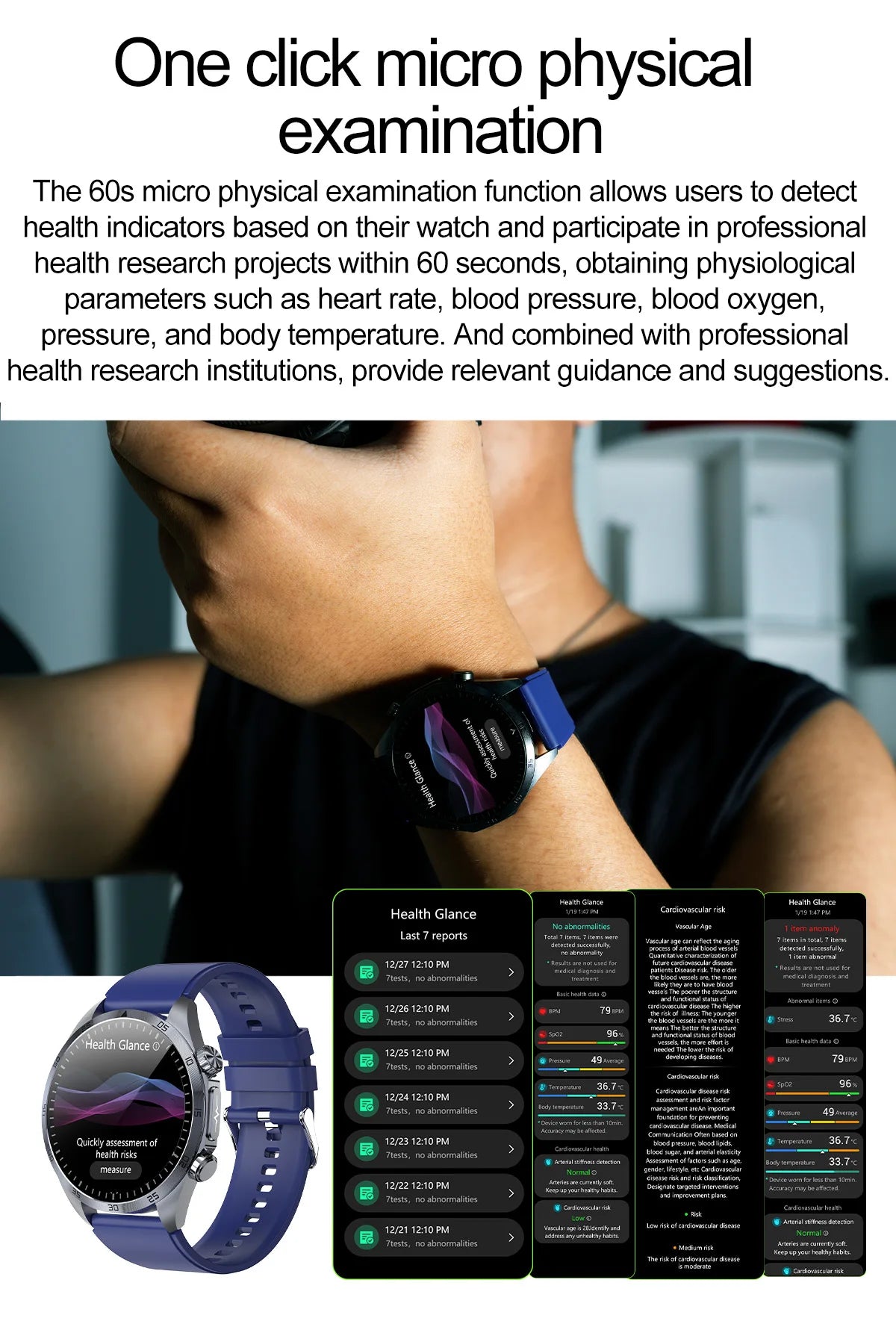 2026 New Medical Grade ECG Smart Watch Laser Treatment Accurate Measurement Blood Lipid Blood Oxygen BMI Sport Health Smartwatch