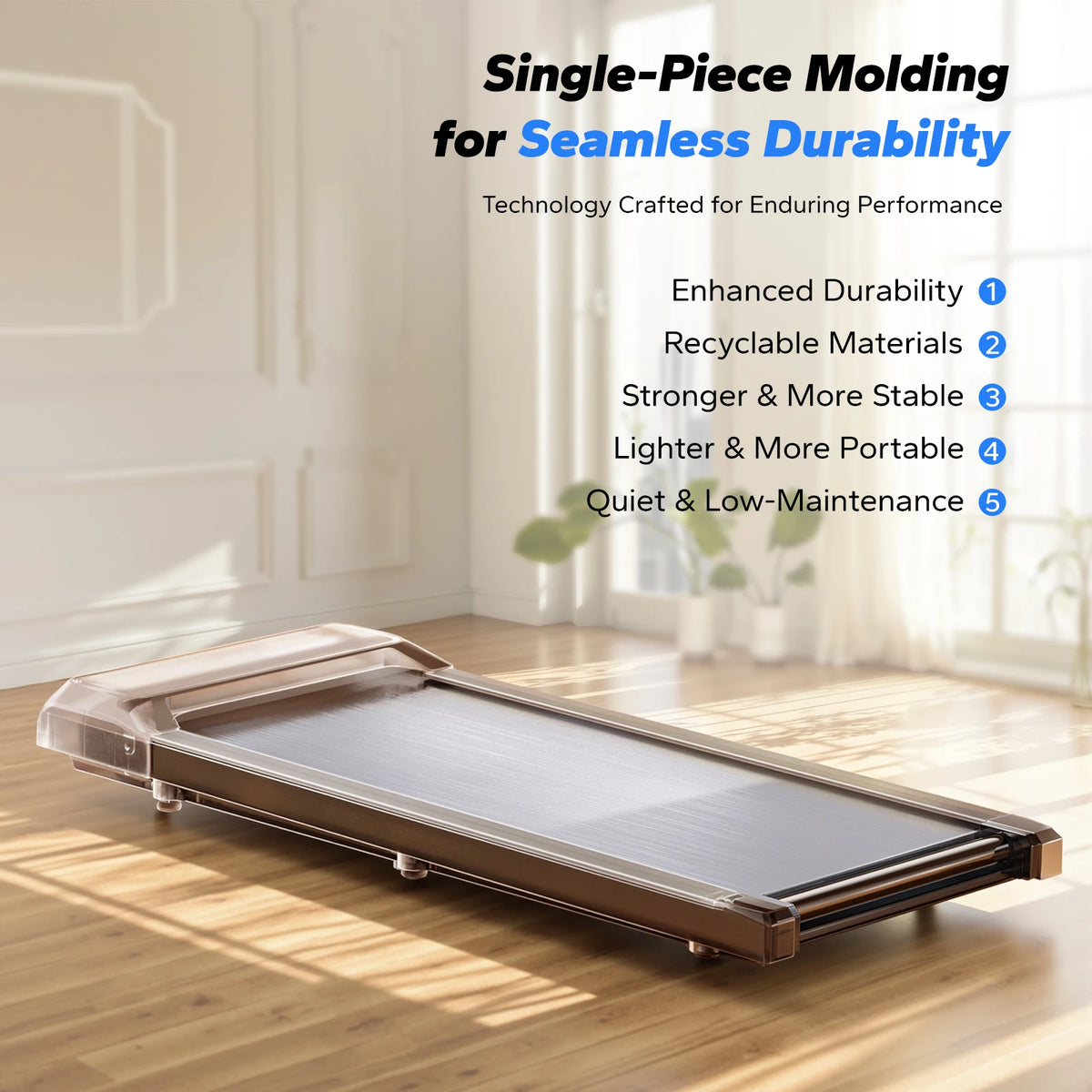 MERACH Mini Treadmill Under Desk 3-in-1 Walking Pad Capacity 120 kg Portable Walking Mat with Max 10km/h 40dB 2 in 1 Silent Portable Compact Treadmill with Remote Control 2-6KM/H with LED Display for Home and Office Small Spa