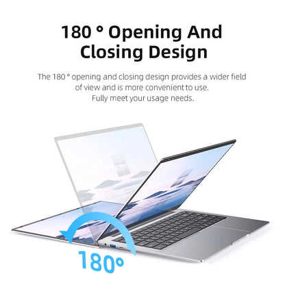 2026 New Laptop Computer Windows 11 Pro Intel Atom A3950 2025 Notebook PC Gamer 12GB RAM 512GB 1TB SSD 1920*1080 Office Computer