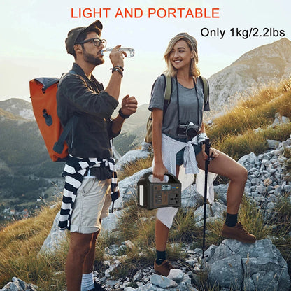 Gaiaray 100W Portable Power Station Solar Generator AC 220V 110V Emergency Power Plant LiFePO4 Charging Station 15W Solar Panel
